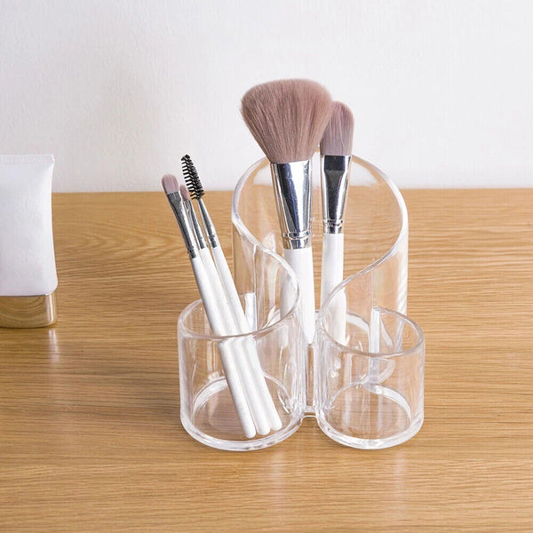 Clear Acrylic Makeup Brush Holder Organizer Cosmetic Storage Container Case AU