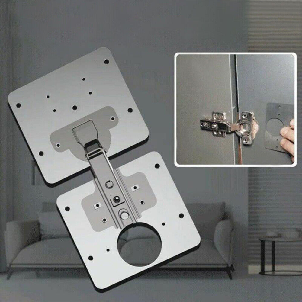 Rust Resistant Steel Furniture Cupboard Repair Mount Tool Hinge Repair Plate AU