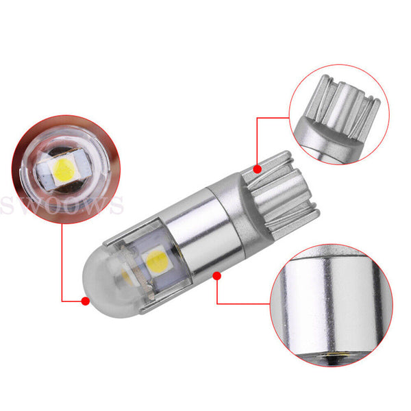 2X T10 3030 3SMD Car LED Width Indicator Light Bubble Outline Light Small Plug