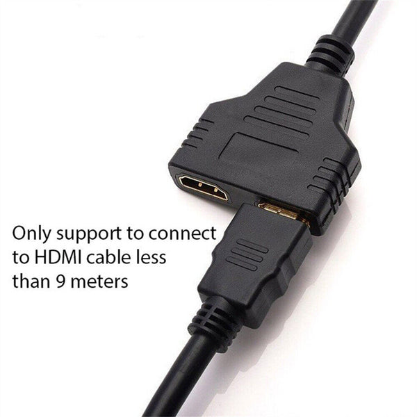 HDMI Splitter 1 In 2 Out Cable Adapter Converter 1080 Multi Display Duplicator