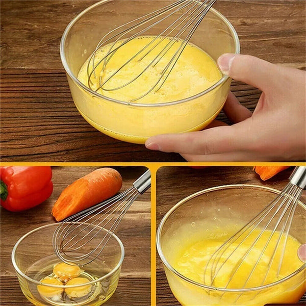 Large Stainless Steel Whisk Egg Beater Gravy Sauce Mix Mixer Kitchen Whisker