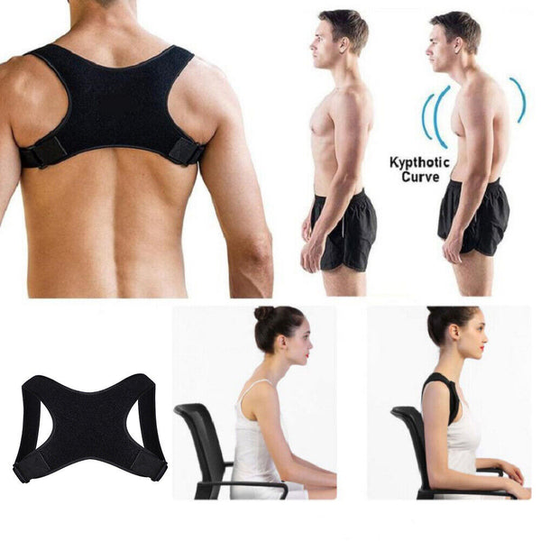 1/2Posture Corrector Adjustable Back Shoulder Belt Support Body Brace BackUnisex