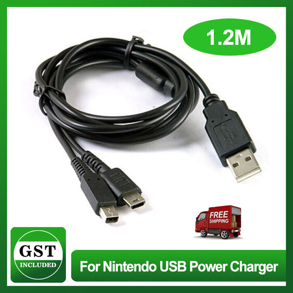 2in1 Cable Sync Data USB Power Charger For Nintendo DS NDS Lite NDSL /DSI