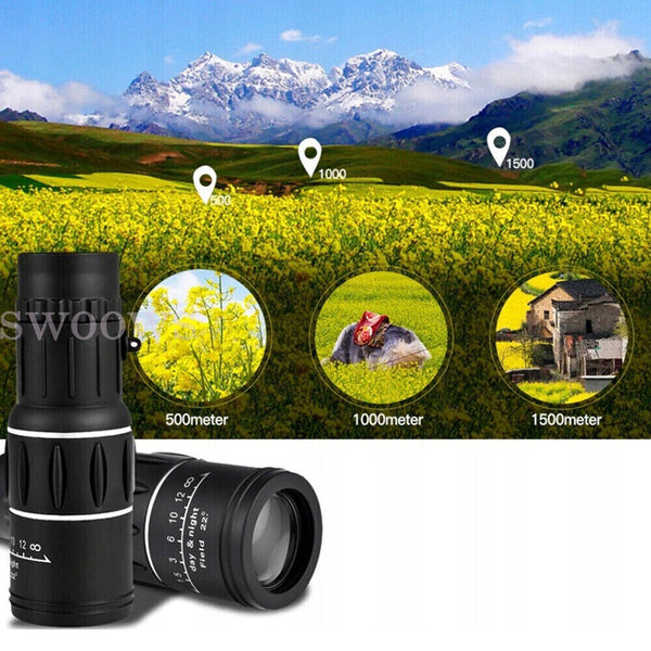 Super High Power 16x52 Portable HD Monocular Telescope Single Binoculars Outdoor