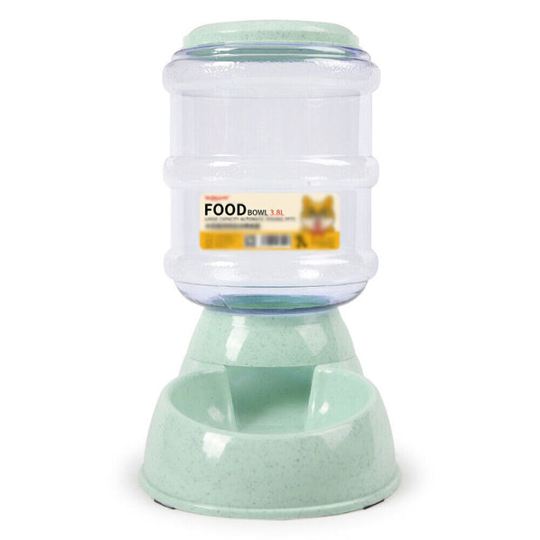 Automatic 3.8L Water Feeder Food Pet Dog Cat Puppy Dispenser Feeder Bowl Bottle