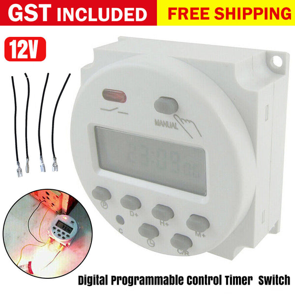 DC 12V Timer Switch Digital Programmable Control LCD Time Relay Day/Week Set HOT