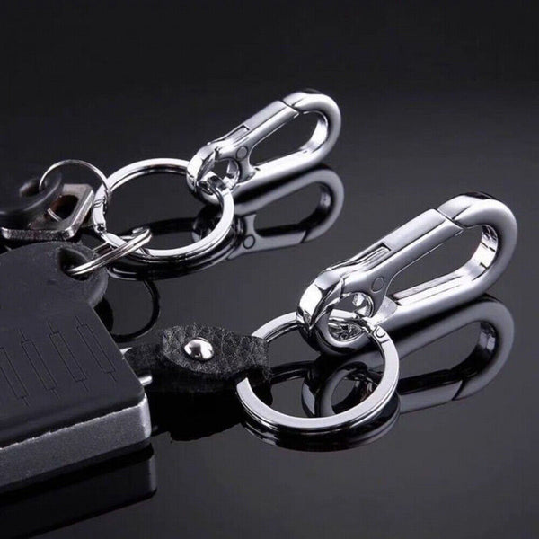 3X Clasp Clips Hook Alloy Keychain Split Key Ring Durable Keychain