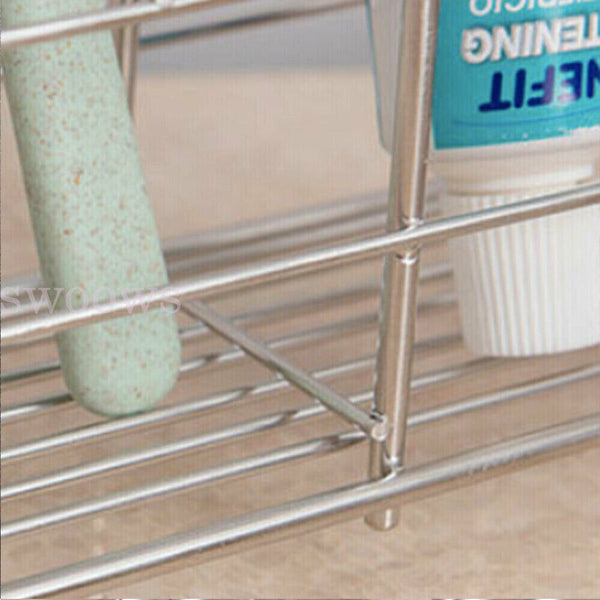 Non-Slip Organizer Toothbrush Holder Stainless Steel Stand Bathroom Toothpaste