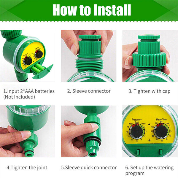 Automatic Irrigation Controller Water Timer Digital Tap Garden Watering System