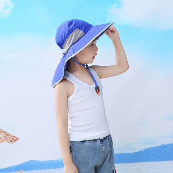 Children Kids Wide Brim Sun Hat Bucket UV Cap Outdoor Travel Summer Beach Hat