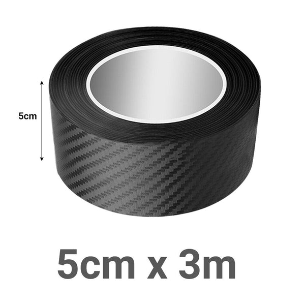 Car Door Sill Protector Edge Sticker Carbon Fiber Rubber DIY Bumper Guard Strip