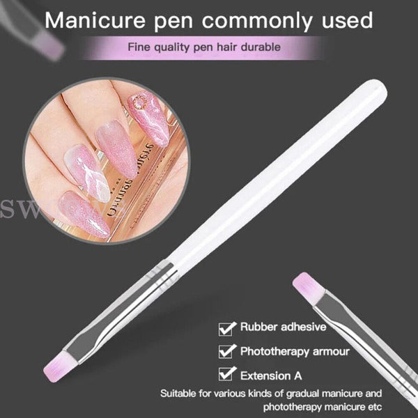 4/8pcs Acrylic Nail Art Brush Pen UV Gel Painting Drawing Brushes Manicure Tools