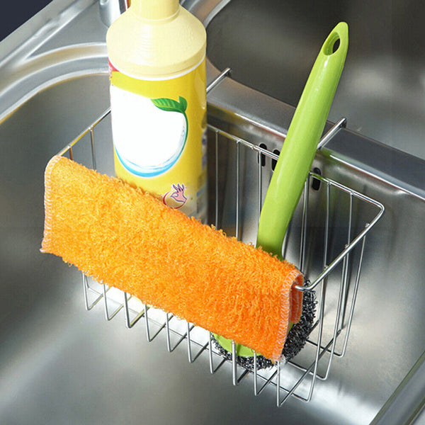 Stainless Steel Kitchen Sink  Tidy Storage Holder Rack Cleaning Organizer