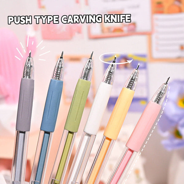 6/12Pcs Utility Knife Express Box Knife Craft Paper Cutting Tool Paper Pen Knife