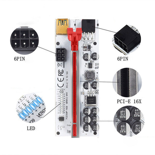 VER012 MAX PCI-E Riser Gpu Mining Rig VER012MAX Cable
