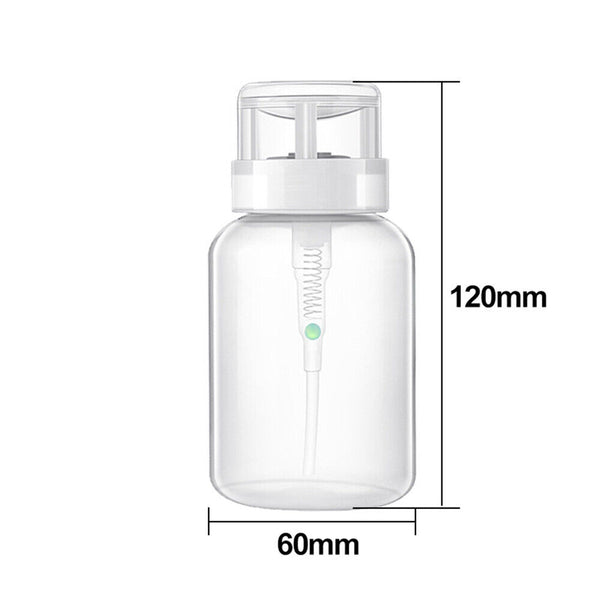 Clear Bottle Plastic Push Down Empty Pump Dispenser For Nail Polish Remover AU