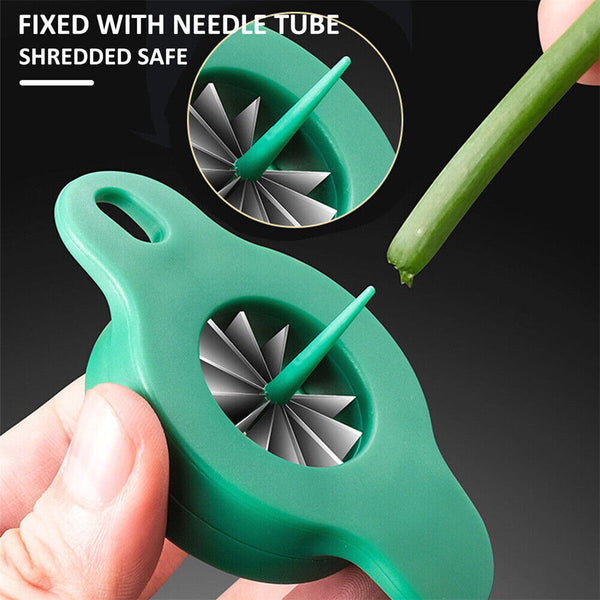 Onion Fruit Vegetable Scallion Cutter Shred Silk Chopped Spring Onion Slicer-.