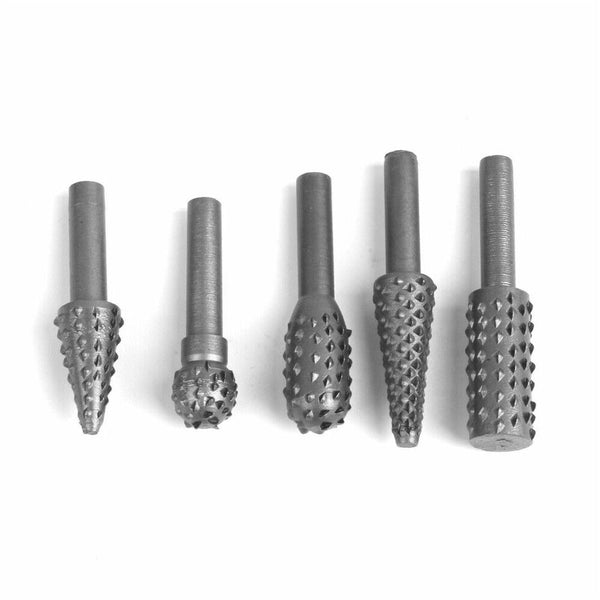 5 PCS Rotary Rasp Steel Solid Carbide For Dremel Rotary Tool Bit Accessories AU