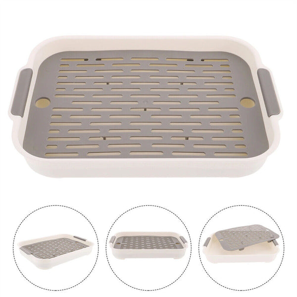 Rabbit Litter Box Plastic Square Hamster Bunny Small Animals Litter Tray Basket