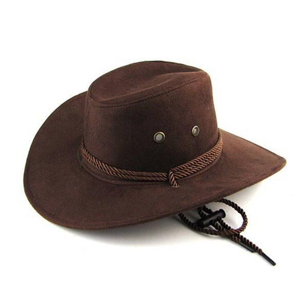 Cowboy Hat Unisex Faux Leather Sunhat Wild Brim Panama Hat Visor Hats Fashion AU