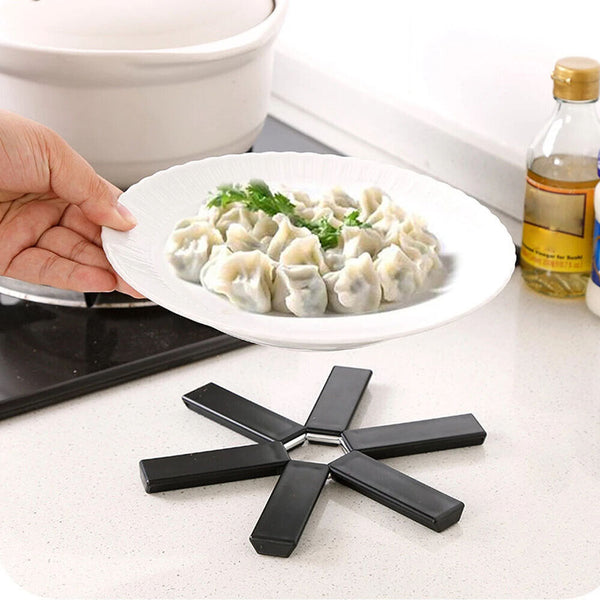 1-4PC Creative Folding Heat Insulation Pad Placemats Foldable Bowl Cup Pad AU