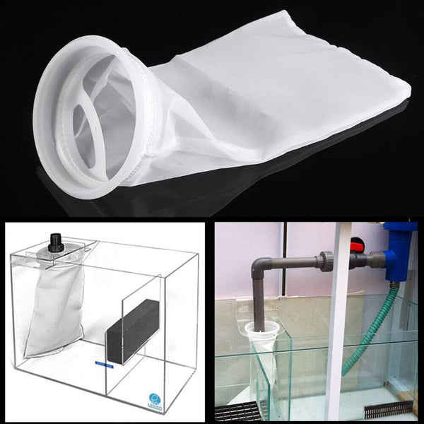 100-200 Micron Fish Tank Filter Bag Wet/Dry Filter Socks For Marine Aquarium