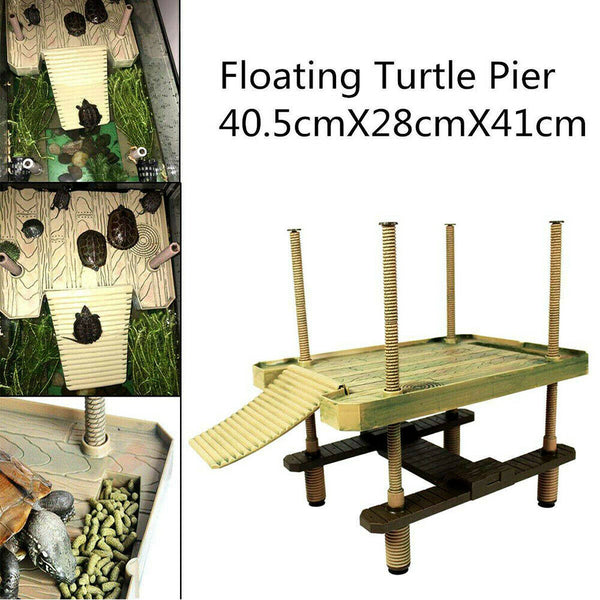 Turtle Pier Basking Platform Aquarium Fish Tank Reptile Floating Dock Pier Decor