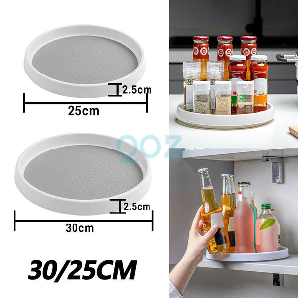 1/2* 25/30cm Non-Skid Turntable Pantry Tray FORLazy Susan Storage Organizer Rack