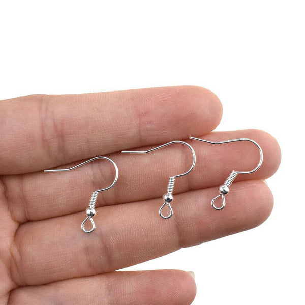 Up 200x Earring Hooks For Sensitive Ears Hypoallergenic 304 Stainless Steel 20mm