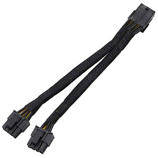 New GPU PCIe 8 Pin raided Y-Splitter Graphics Card Extension Cable AU HOT