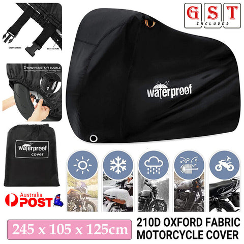 XL Waterproof Motorcycle Motorbike Scooter Cover Outdoor Storage Dust Protector