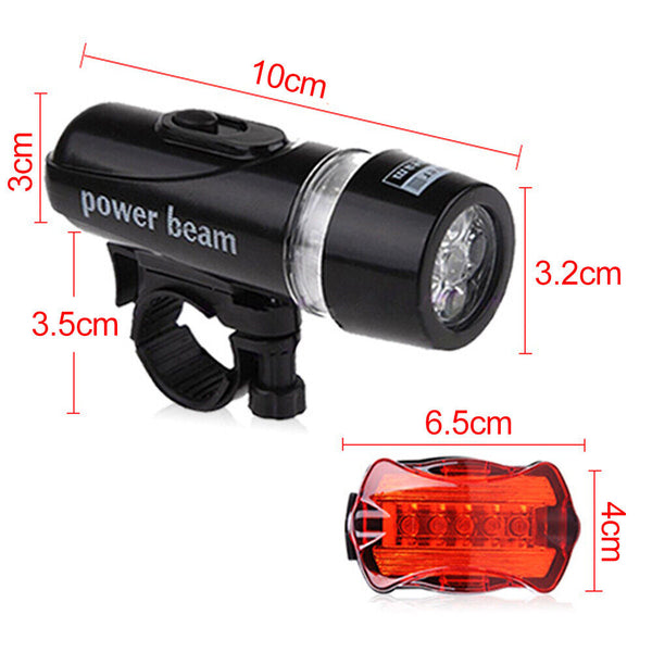 2x Front Rear Bike Light LED Bicycle Tail Lights Waterproof Flashlight Headlight