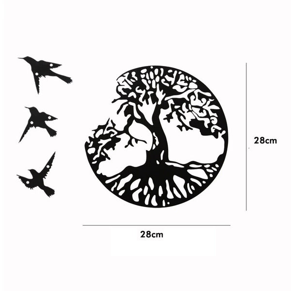 Tree of Life Wall Decor Metal Wall Art Family Tree Wall Decor with 3 Bird tytIy