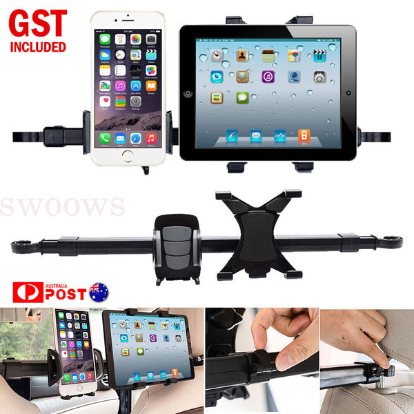 Car Seat Back Mount Tablet Holder Headrest Bracket Mobile Phone Stand Adjustable