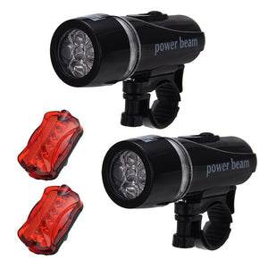 2x Front Rear Bike Light LED Bicycle Tail Lights Waterproof Flashlight Headlight