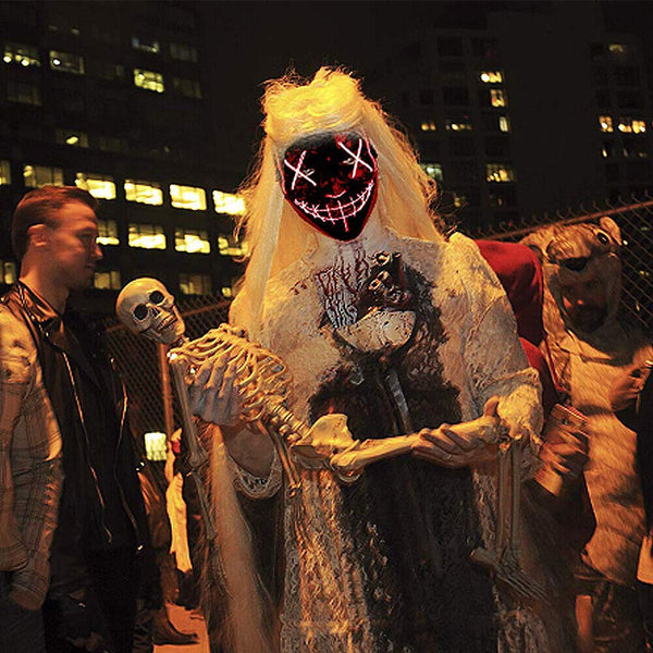 Halloween Masks LED Mask Light Up Purge Glowing Light Costume Cosplay Party