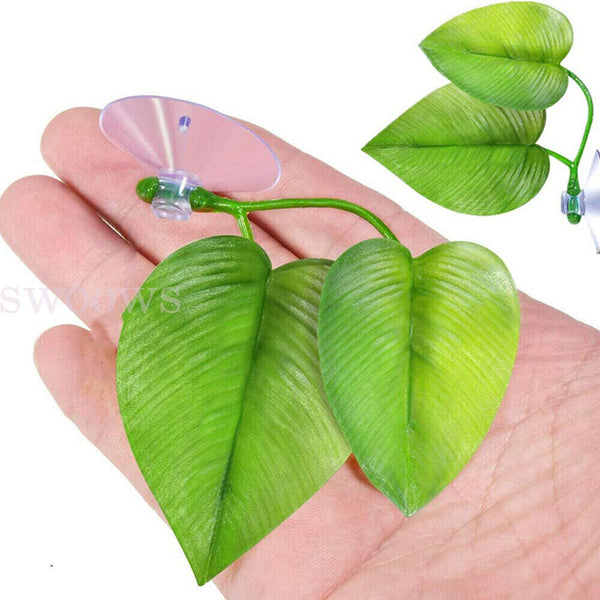 Artificial Plant Leaf Betta Hammock Fish Rest Bed Tropical Aquarium Decor