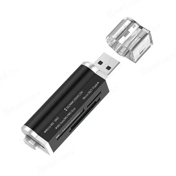 All in One Aluminium USB Multi Card Reader SD SDHC SDXC Micro SD Memory Stick M2