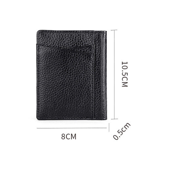 Mens Slim RFID Blocking Bifold Wallet Minimalist Black Credit Card Holder Pouch