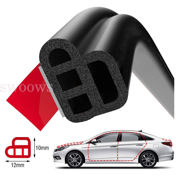 Universal Soundproof Car Door Edge Trim Moulding Seal Strip Rubber Weatherstrip