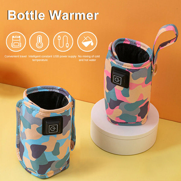 Baby Bottle Milk Warmer Thermostat Travel Heater Bag Pouch Portable Feeding USB