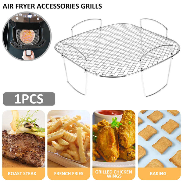 Air Fryer Rack Kitchen Grill Air Fryer Accessories Baking Tray Grill Holder AU