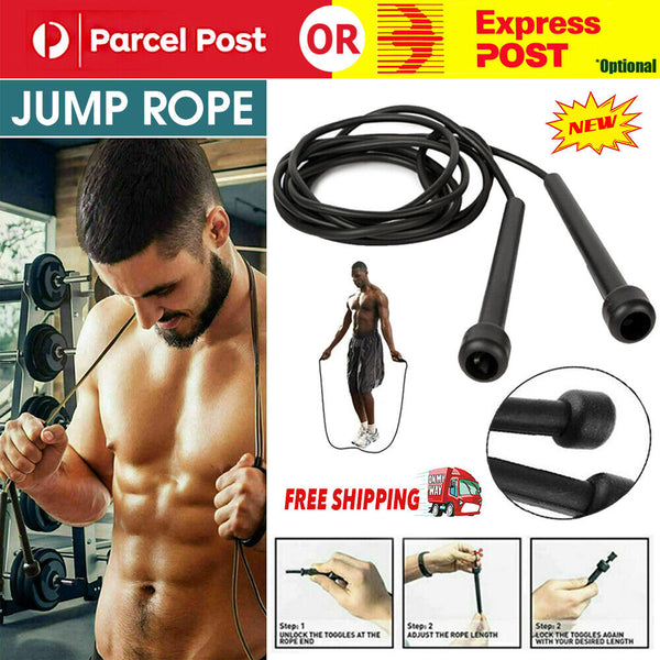 SPEED SKIPPING ROPE 3 METER PVC MMA BOXING CARDIO GYM EXERCISE FITNESS CROSSFIT