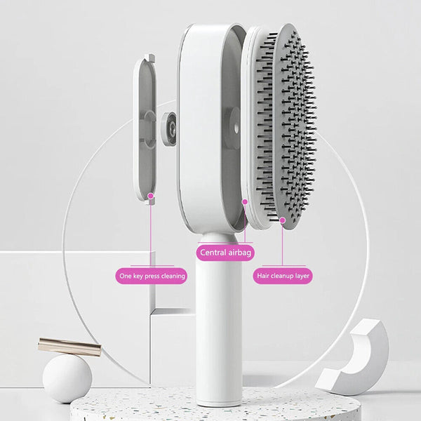 New Hair Brush Self-cleaning Air Cushion Comb Comfortable for Salon Hairdress AU