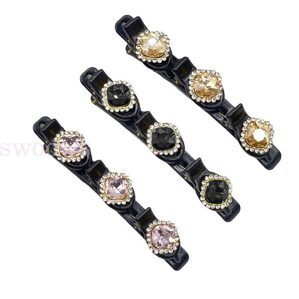 Sparkling Crystal Stone Braided Hair Clips Bangs Hair Clip Braided Hair lot