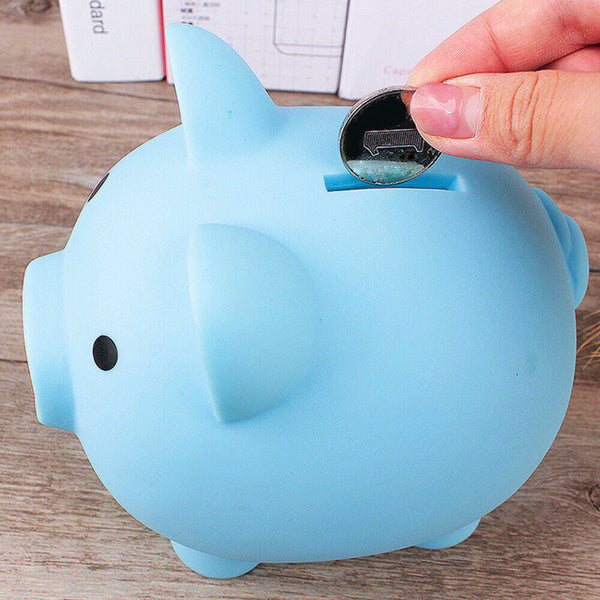 Pig Piggy Bank Coin Openable Money Save Box Soft Plastic Toy Kids Gift Cash Box