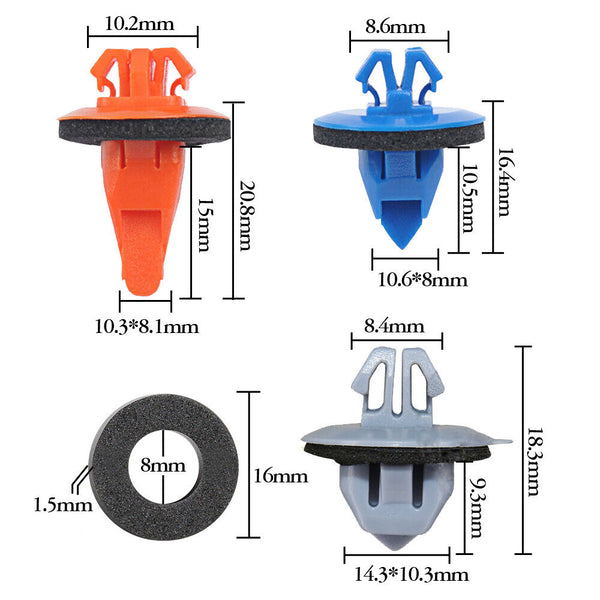 Front Door Trim Body Moulding Repair Kit Flare Panel Clips For Toyota Prado 120