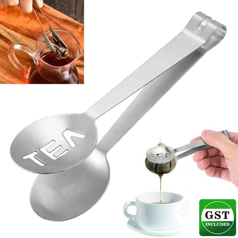 Tool Tea Bag Drying Decorative Kitchen Stainless Steel Teabag Squeezer Tongs