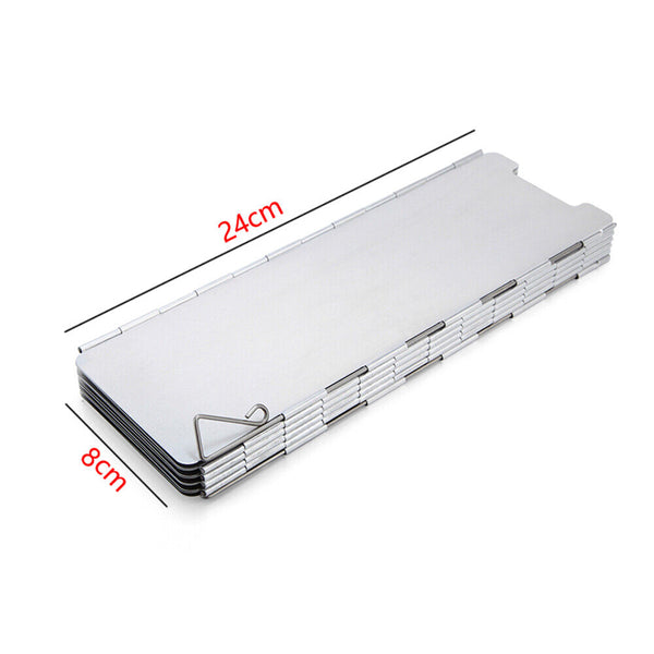 10-20 plates Foldable Aluminum Camping Cooker BBQ Gas Stove Wind Shield Screen