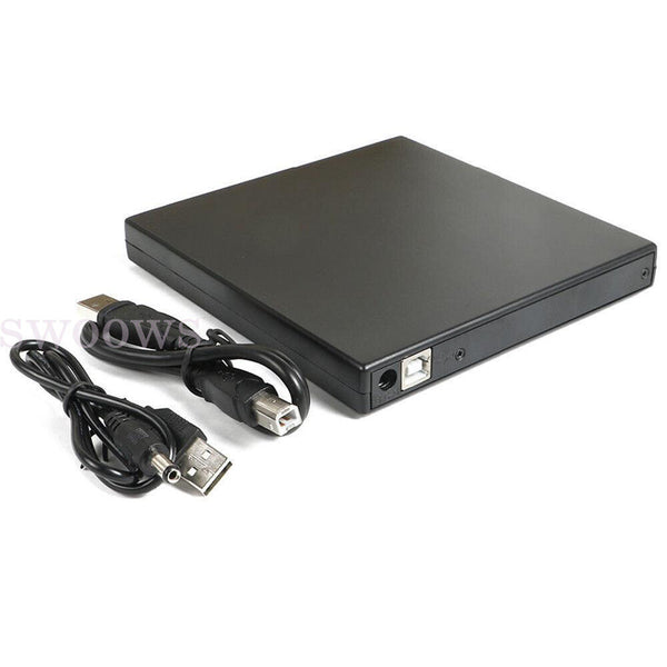 USB Portable Burner External Drive CD RW DVD ROM Reader Writer For Mac & Windows